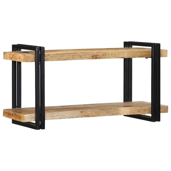 vidaXL Vägghylla 90x33x45 cm massivt grovt trä mango