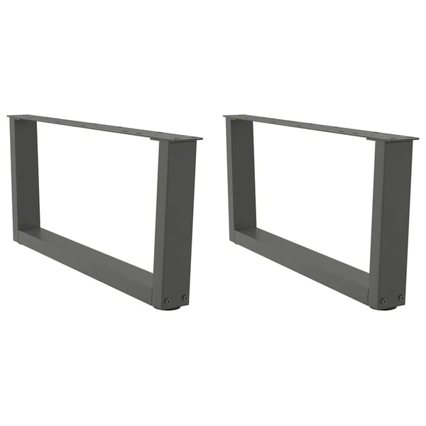 vidaXL Salongbordben V-formet 2 stk antrasitt 70 x (30-31,3) cm stål