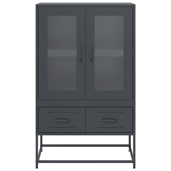 vidaXL Highboard antrasitt 68x39x111,5 cm stål