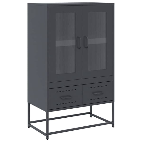 vidaXL Highboard antrasitt 68x39x111,5 cm stål