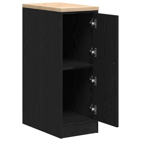 vidaXL Garasje Oppbevaringsskap Sort 30x51x85 cm Heltre Furu