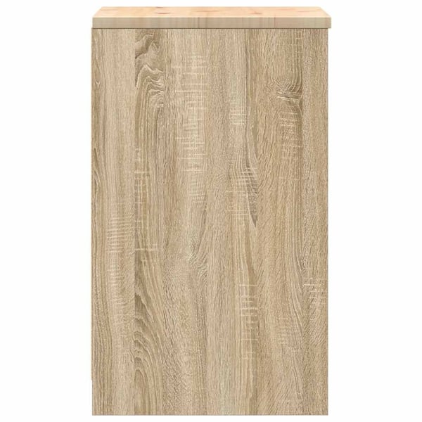 vidaXL Garasje Oppbevaringsskap Sonoma eik 40x51x85 cm Heltre Furu