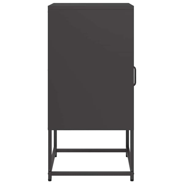 vidaXL sengebord 36x39x78 cm koldvalset stål sort