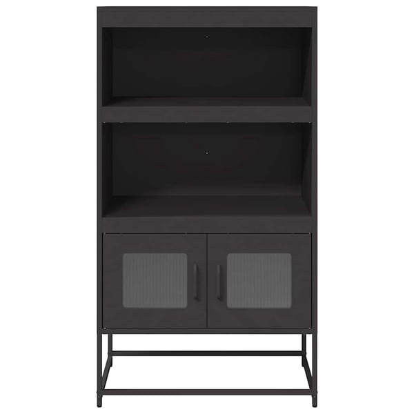 vidaXL Highboard svart 68x39x123 cm stål
