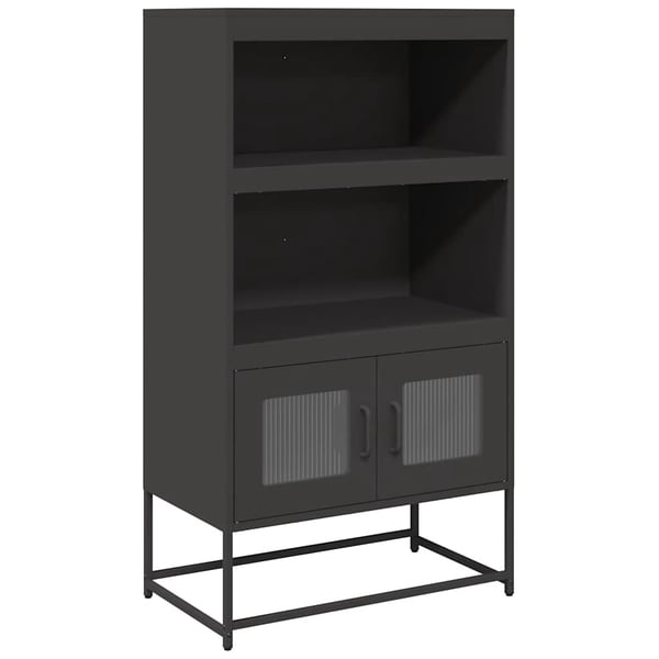 vidaXL Highboard svart 68x39x123 cm stål
