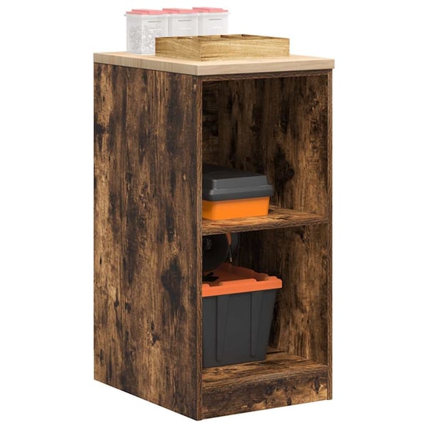 vidaXL Garasje Oppbevaringsskap Røkt eik 40x51x85 cm Heltre Furu