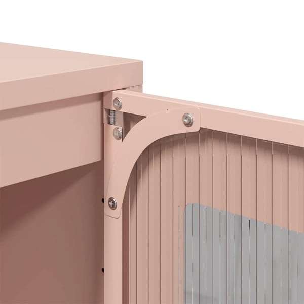 vidaXL skab 68x39x111,5 cm stål lyserød