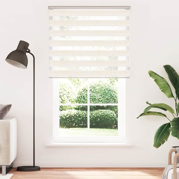 vidaXL Sebragardin marmor beige stoff bredde 125,9 cm polyester