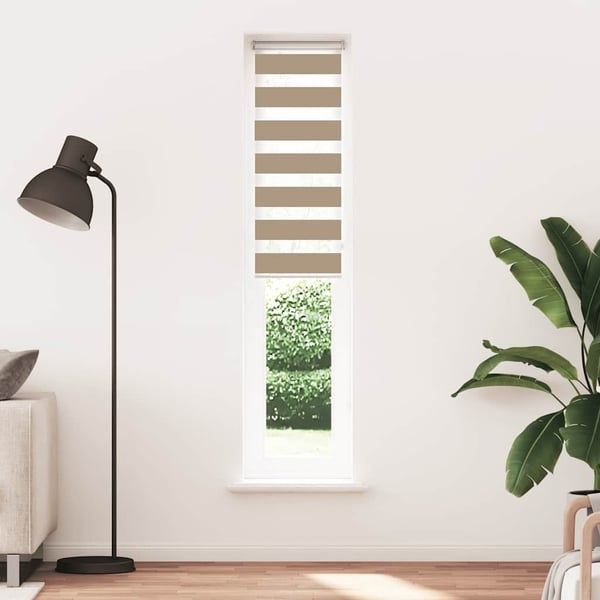 vidaXL Sebragardin sandbrun 40x230 cm stoff bredde 35,9 cm polyester