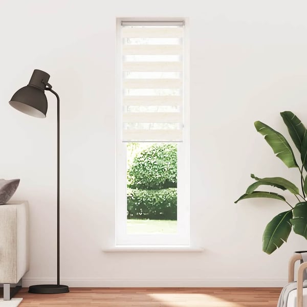 vidaXL Sebragardin marmor beige stoff bredde 60,9 cm polyester