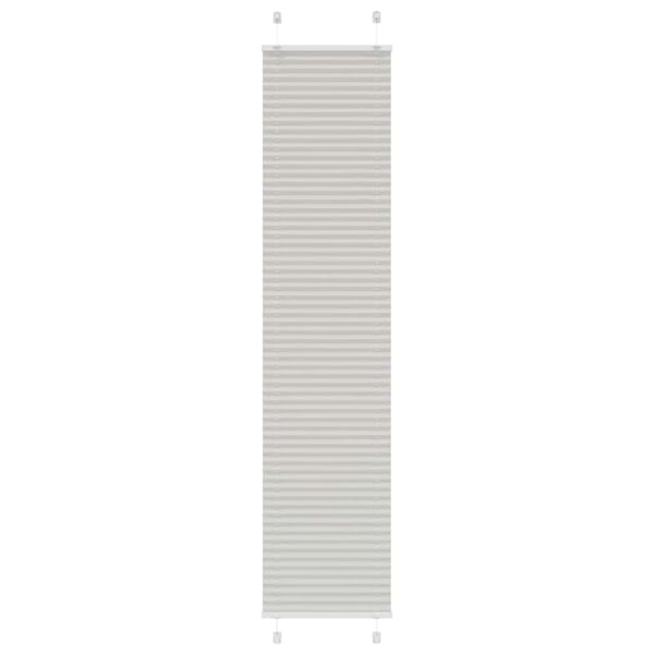 vidaXL plisségardin lys grå 45x200 cm Stoff Bredde 44,4 cm Polyester