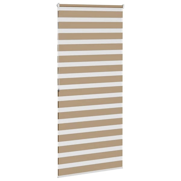 vidaXL Sebragardin sandbrun 115x200 cm stoff bredde 110,9 cm polyester
