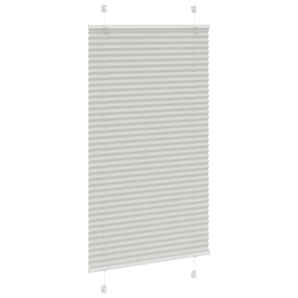 vidaXL Plisségardin Lysegrå 75x100 cm Stofbredde 74,4 cm Polyester