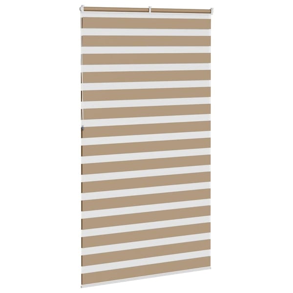 vidaXL Sebragardin sandbrun 135x230 cm stoff bredde 130,9 cm polyester
