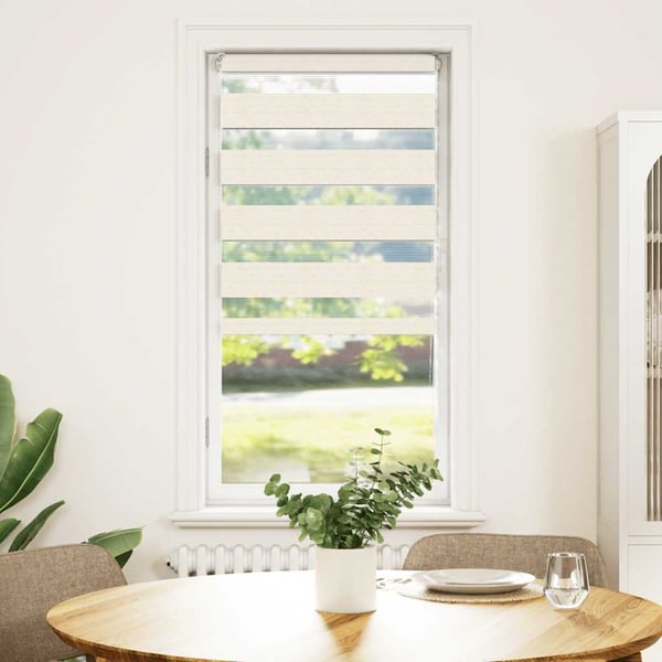 vidaXL zebragardin marmorbeige 65x100 cm stofbredde 60,9 cm polyester