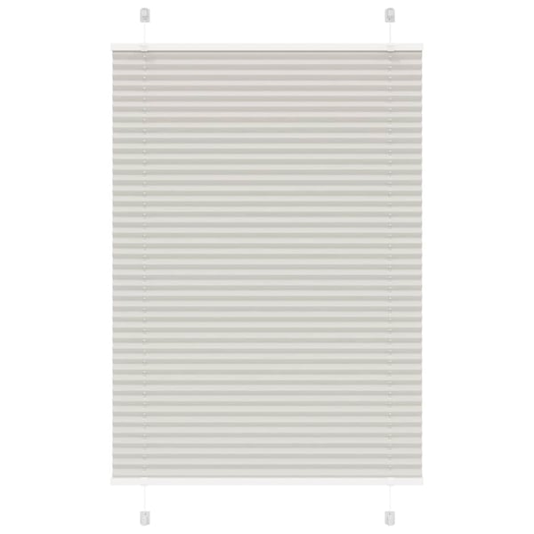 vidaXL plisségardin lys grå 95x150 cm Stoff Bredde 94,4 cm Polyester
