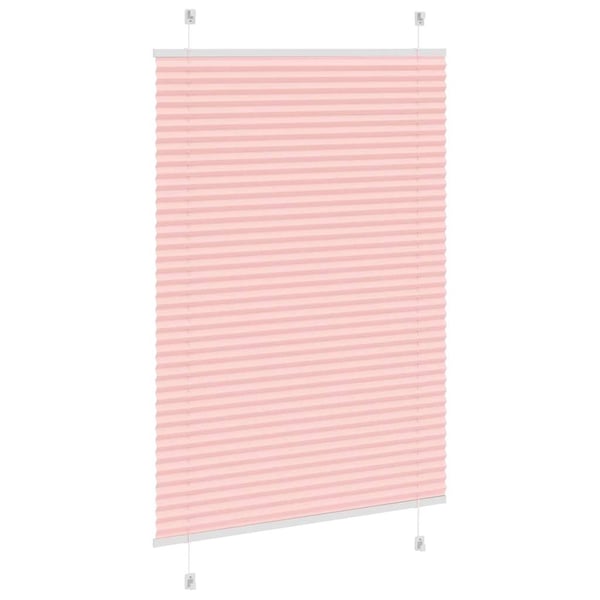 vidaXL Plisserad persienn rosa 100x150 cm tyg bredd 99,4 cm polyester