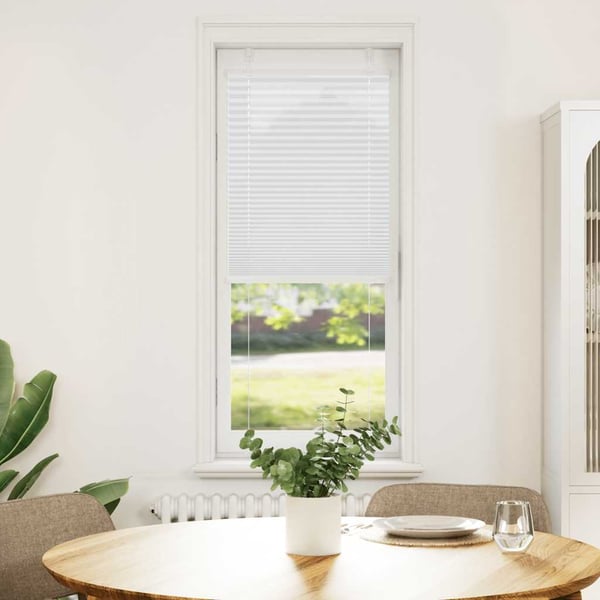 vidaXL Plisségardin Hvid 40x100 cm Stofbredde 39,4 cm Polyester