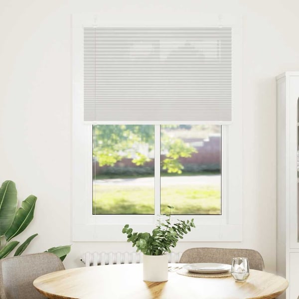 vidaXL plisségardin lys grå 85x100 cm Stoff Bredde 84,4 cm Polyester