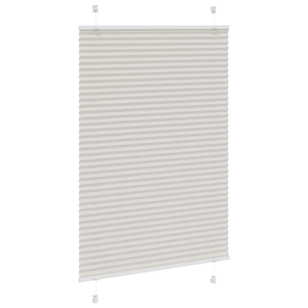vidaXL plisségardin lys grå 85x100 cm Stoff Bredde 84,4 cm Polyester