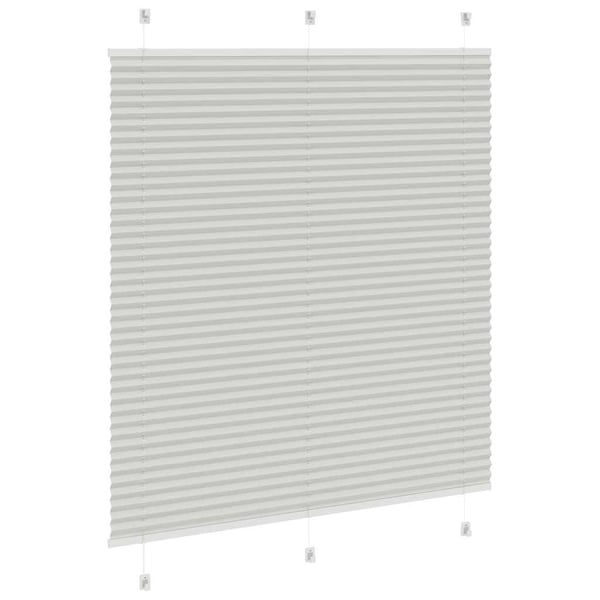 vidaXL Plisségardin Lysegrå 115x100 cm Stofbredde 114,4 cm Polyester