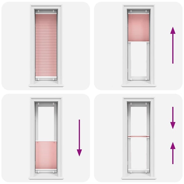 vidaXL plisségardin Rosa 40x150 cm Stoff Bredde 39,4 cm Polyester