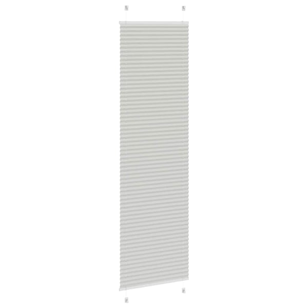 vidaXL plisségardin lys grå 60x200 cm Stoff Bredde 59,4 cm Polyester