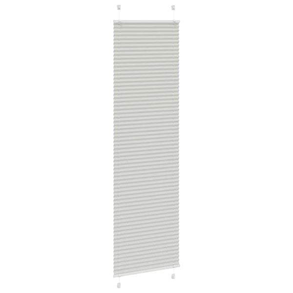 vidaXL plisségardin lys grå 60x200 cm Stoff Bredde 59,4 cm Polyester
