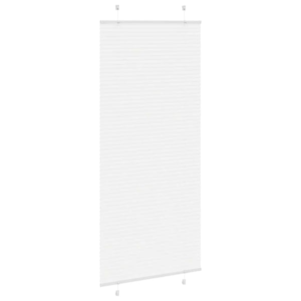 vidaXL plisségardin Hvit 85x200 cm Stoff Bredde 84,4 cm Polyester