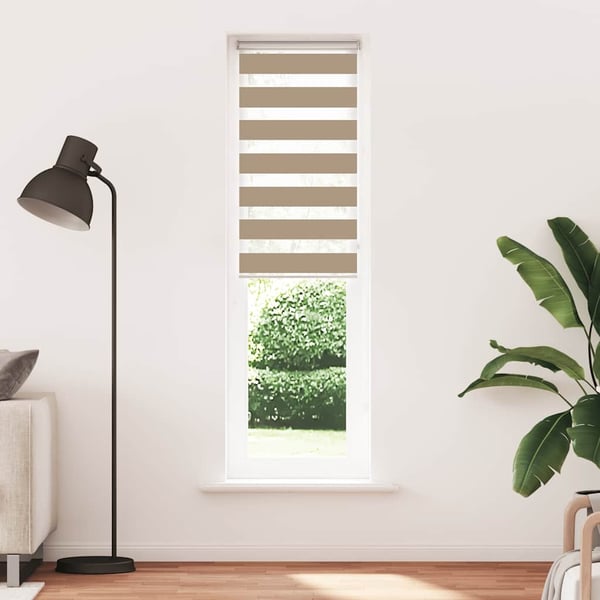 vidaXL Sebragardin sandbrun 60x200 cm stoff bredde 55,9 cm polyester