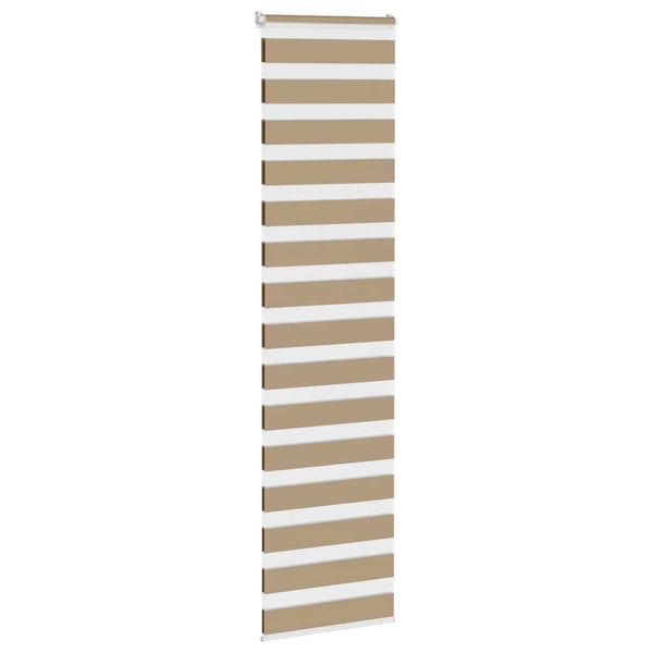 vidaXL Sebragardin sandbrun 65x200 cm stoff bredde 60,9 cm polyester