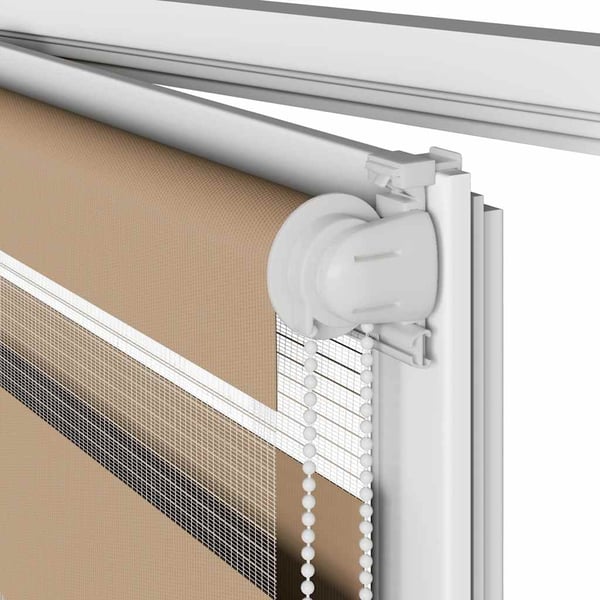 vidaXL Sebragardin sandbrun 130x230 cm stoff bredde 125,9 cm polyester