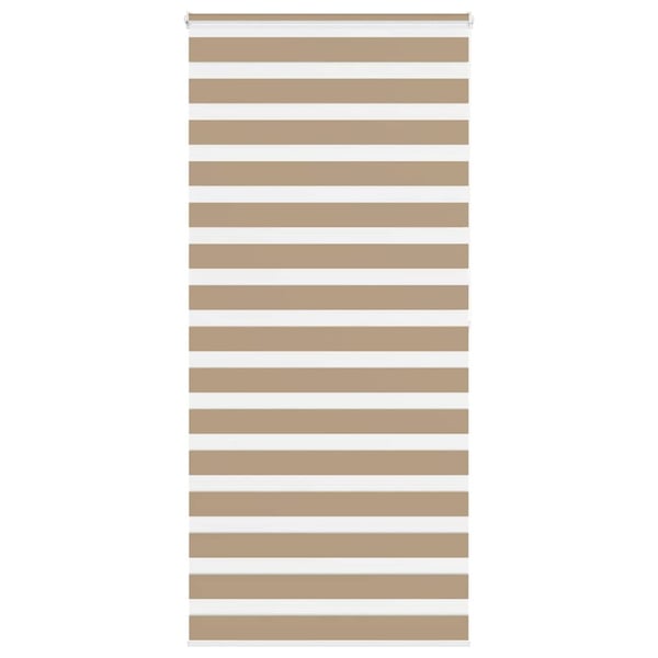 vidaXL zebragardin sandbrun 95x200 cm stofbredde 90,9 cm polyester