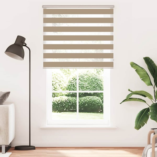 vidaXL Sebragardin sandbrun 125x200 cm stoff bredde 120,9 cm polyester