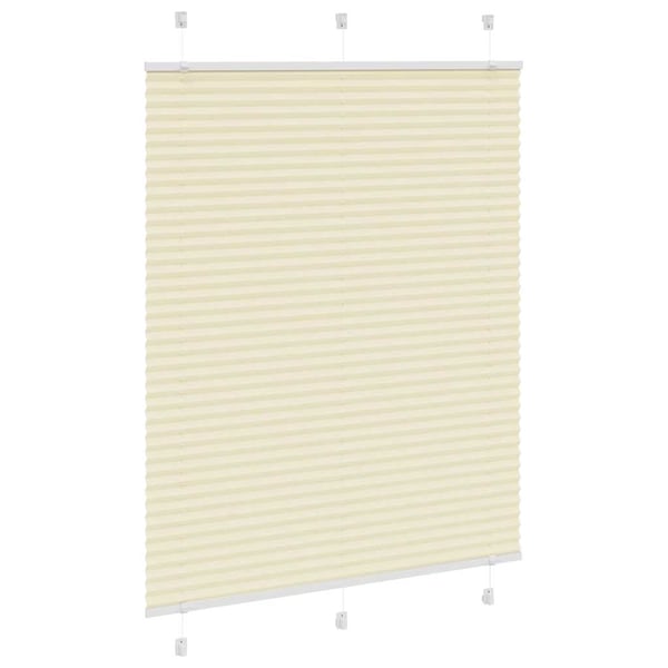 vidaXL Plisségardin fløde 105x100 cm Stofbredde 104,4 cm Polyester