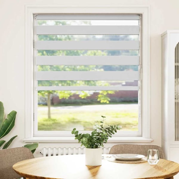 vidaXL Sebragardin hvit 115x150 cm stoff bredde 110,9 cm polyester