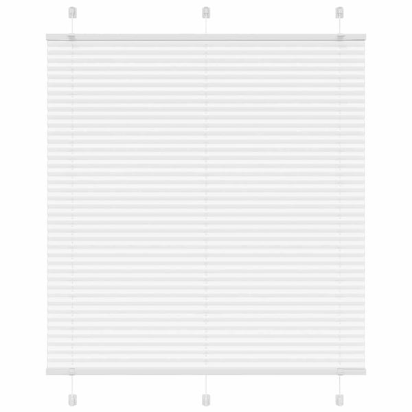 vidaXL plisségardin Hvit 120x150 cm Stoff Bredde 119,4 cm Polyester
