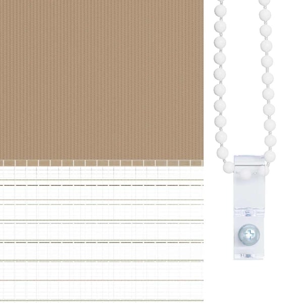 vidaXL Sebragardin sandbrun 140x200 cm stoff bredde 135,9 cm polyester
