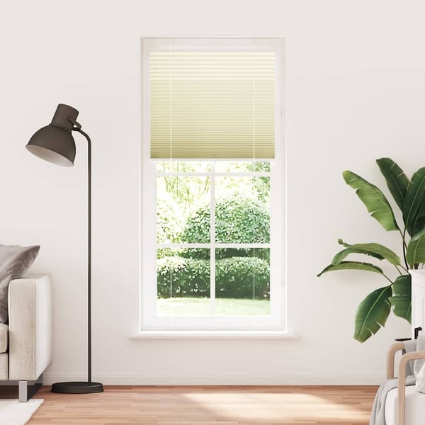 vidaXL plisségardin krem 100x200 cm Stoff Bredde 99,4 cm Polyester