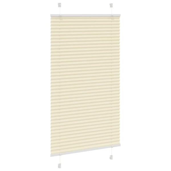 vidaXL plisségardin krem 75x150 cm Stoff Bredde 74,4 cm Polyester