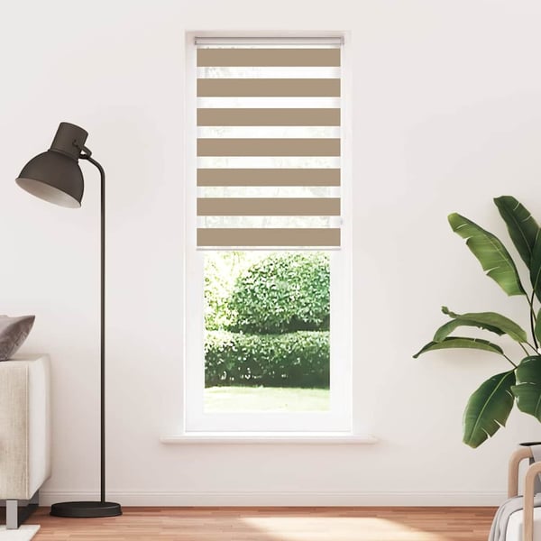 vidaXL Sebragardin sandbrun 70x230 cm stoff bredde 65,9 cm polyester