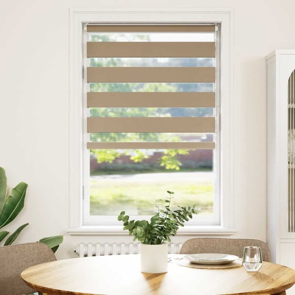 vidaXL Sebragardin sandbrun 75x150 cm stoff bredde 70,9 cm polyester