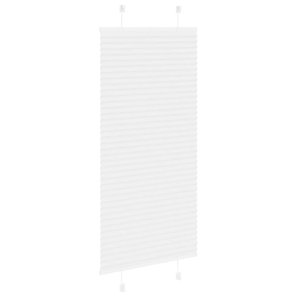 vidaXL Plisségardin Hvid 60x150 cm Stofbredde 59,4 cm Polyester