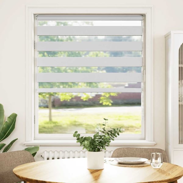 vidaXL Sebragardin hvit 105x100 cm stoff bredde 100,9 cm polyester