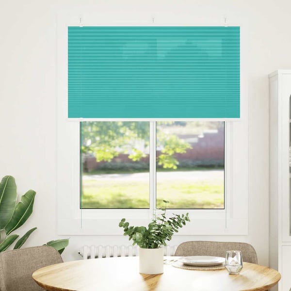 vidaXL Plisségardin Benzin Grøn 105x100cm Stofbredde 104,4cm Polyester
