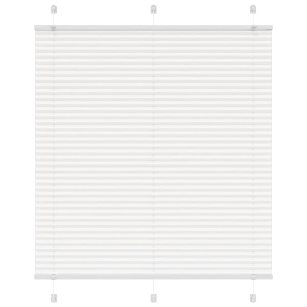 vidaXL plisségardin Hvit 115x150 cm Stoff Bredde 114,4 cm Polyester