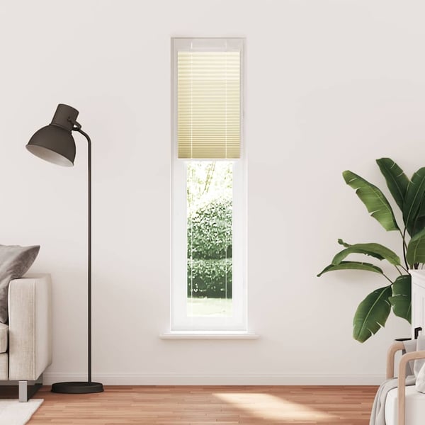 vidaXL Plisségardin fløde 40x200 cm Stofbredde 39,4 cm Polyester
