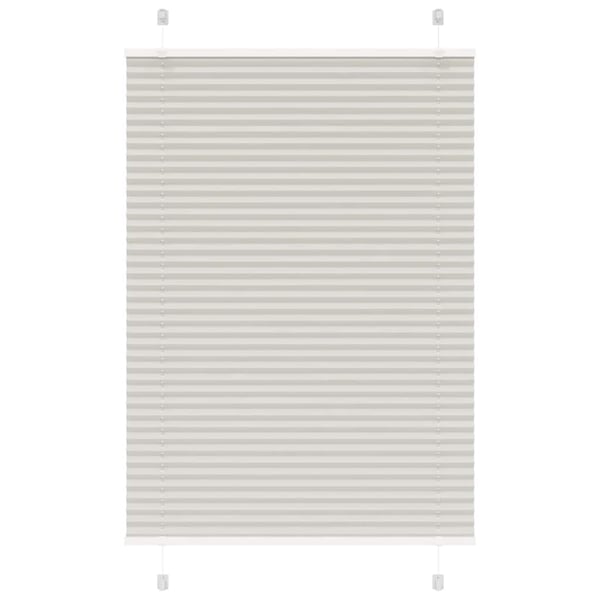 vidaXL plisségardin lys grå 85x150 cm Stoff Bredde 84,4 cm Polyester