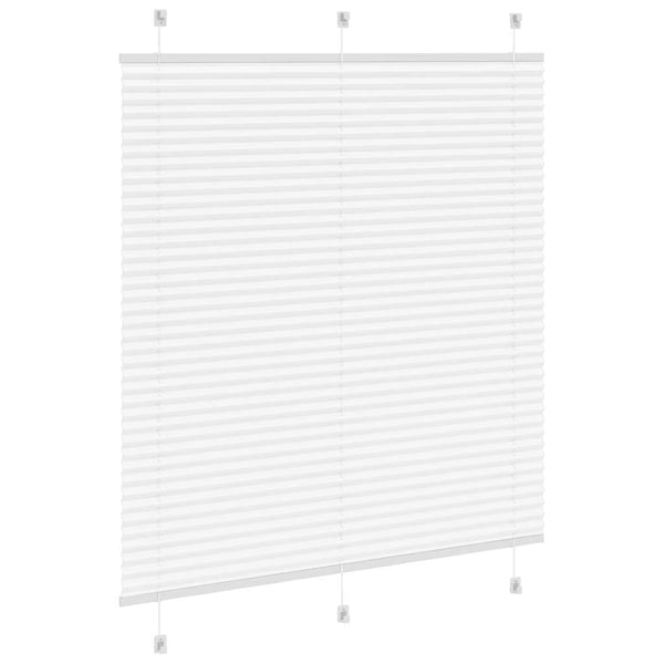 vidaXL plisségardin Hvit 115x100 cm Stoff Bredde 114,4 cm Polyester