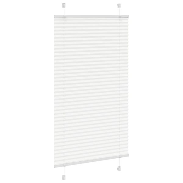 vidaXL plisségardin Hvit 80x150 cm Stoff Bredde 79,4 cm Polyester